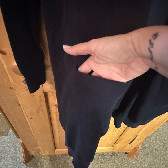 14th & Union Open Front Cardigan Navy Blue Cotton Blend Size Medium - Picture 5 of 8